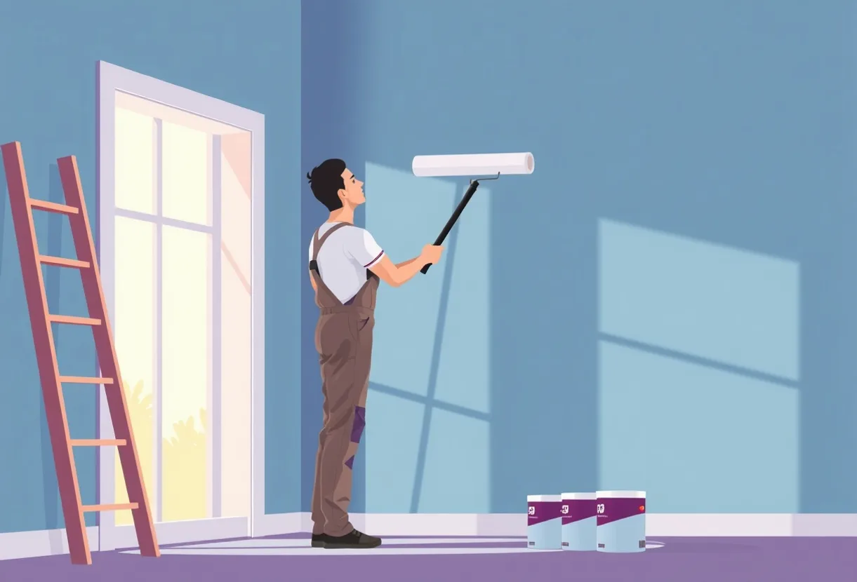 Peintre Bondoufle 91070 en intervention sur un chantier